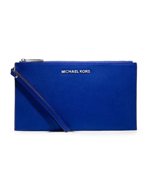 michael kors large french blue jet set clutch nwt|Michael kors large jet set + FREE SHIPPING .